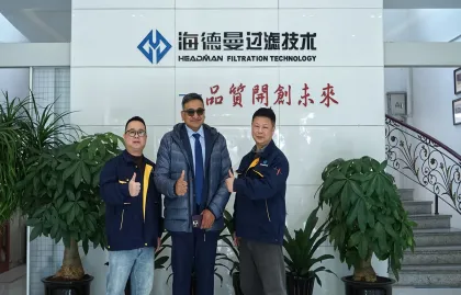 Pelanggan India melawat Ketua Zhejiang untuk pemeriksaan, berganding bahu untuk meneroka cakrawala baru dalam teknologi penapisan